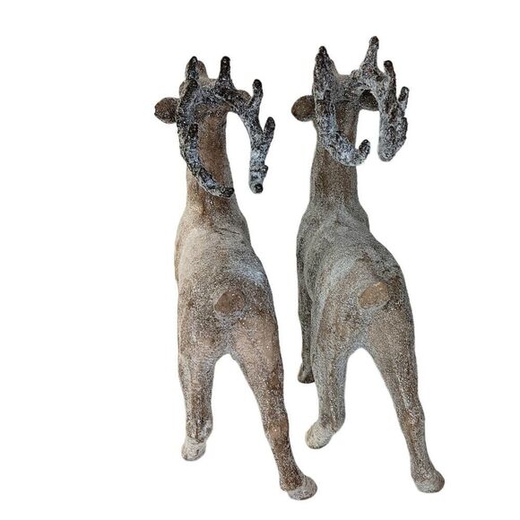 Reindeer Christmas Holiday Decor Glitter Standing Figurines - Picture 4 of 9